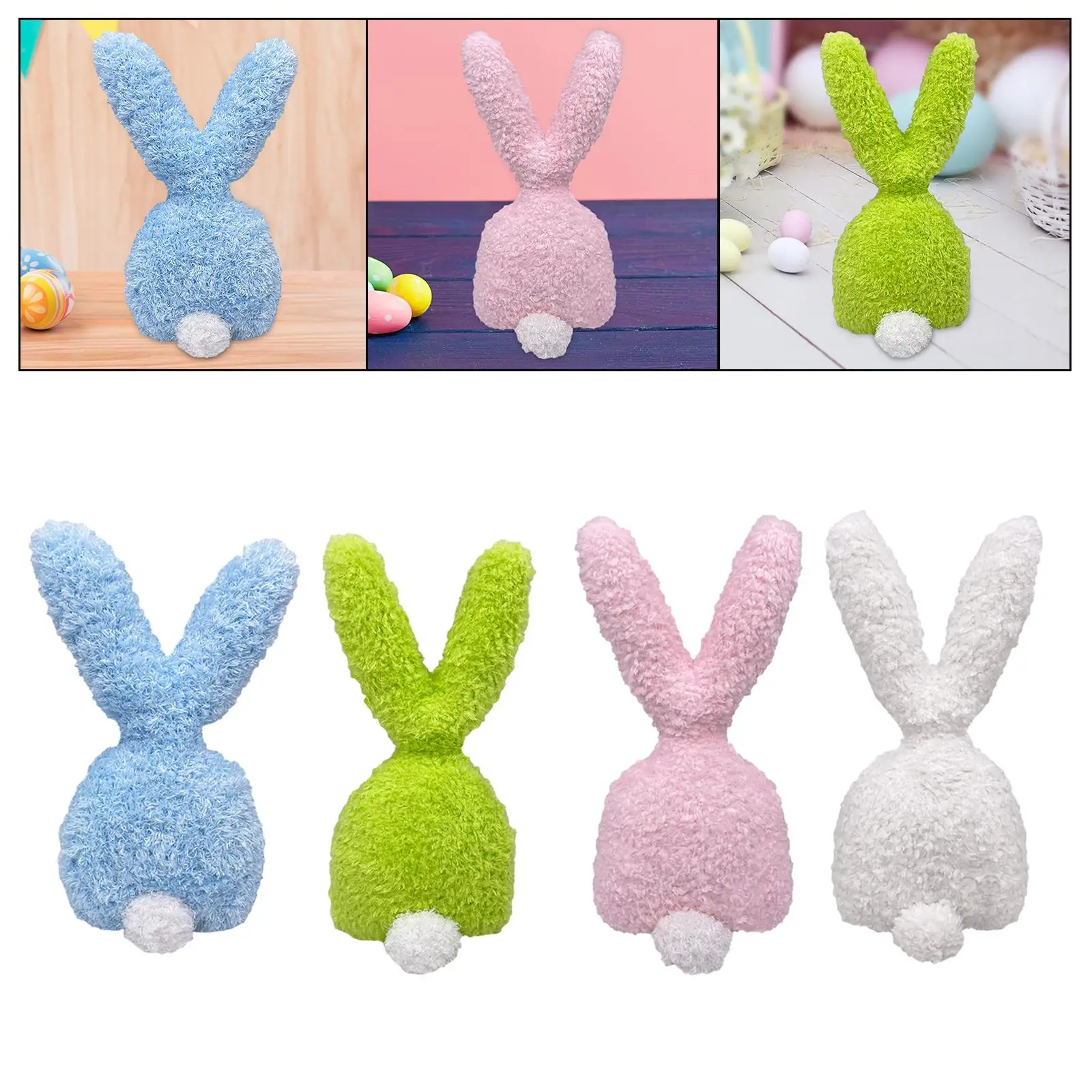 Throw Pillow Easter Decorations Bed Rabbit Stuffed Animal Easter Bunny Plush Toy for Bench Holiday Birthday Girls Boys Bedroom