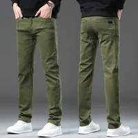 Autumn And Winter Men's Jeans New Large Size 29 44 Casual Pants Male Straight Elastic High Waist Trousers Fashion Color Pants 2