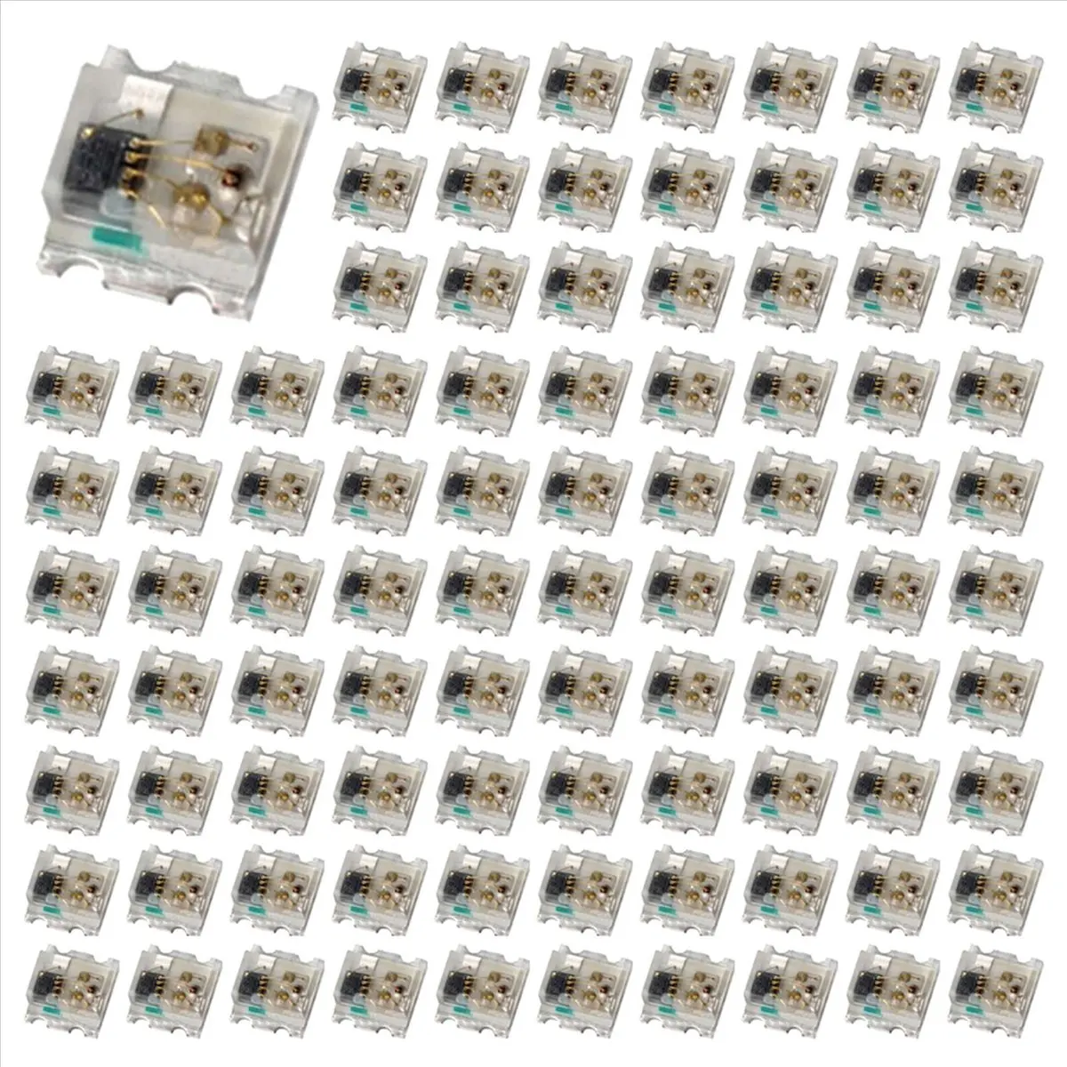 600Pcs WS2812 2020 LED 칩 4핀 미니 화이트 PCB 주소 지정 가능 디지털 RGB 풀 컬러 LED 칩 DC5V LED 스트립 스크린-AT36