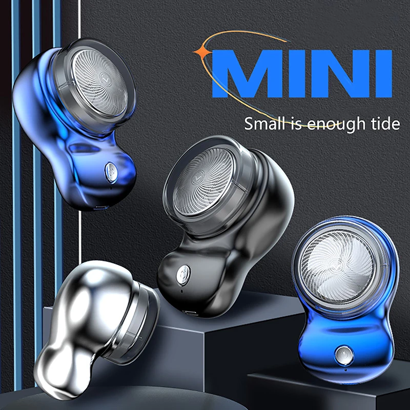 

Electric Mini Shaver Portable Men Shaver Pocket Size USB Rechargeable Men Beard Trimmer Razor Washable Painless Electric Razor