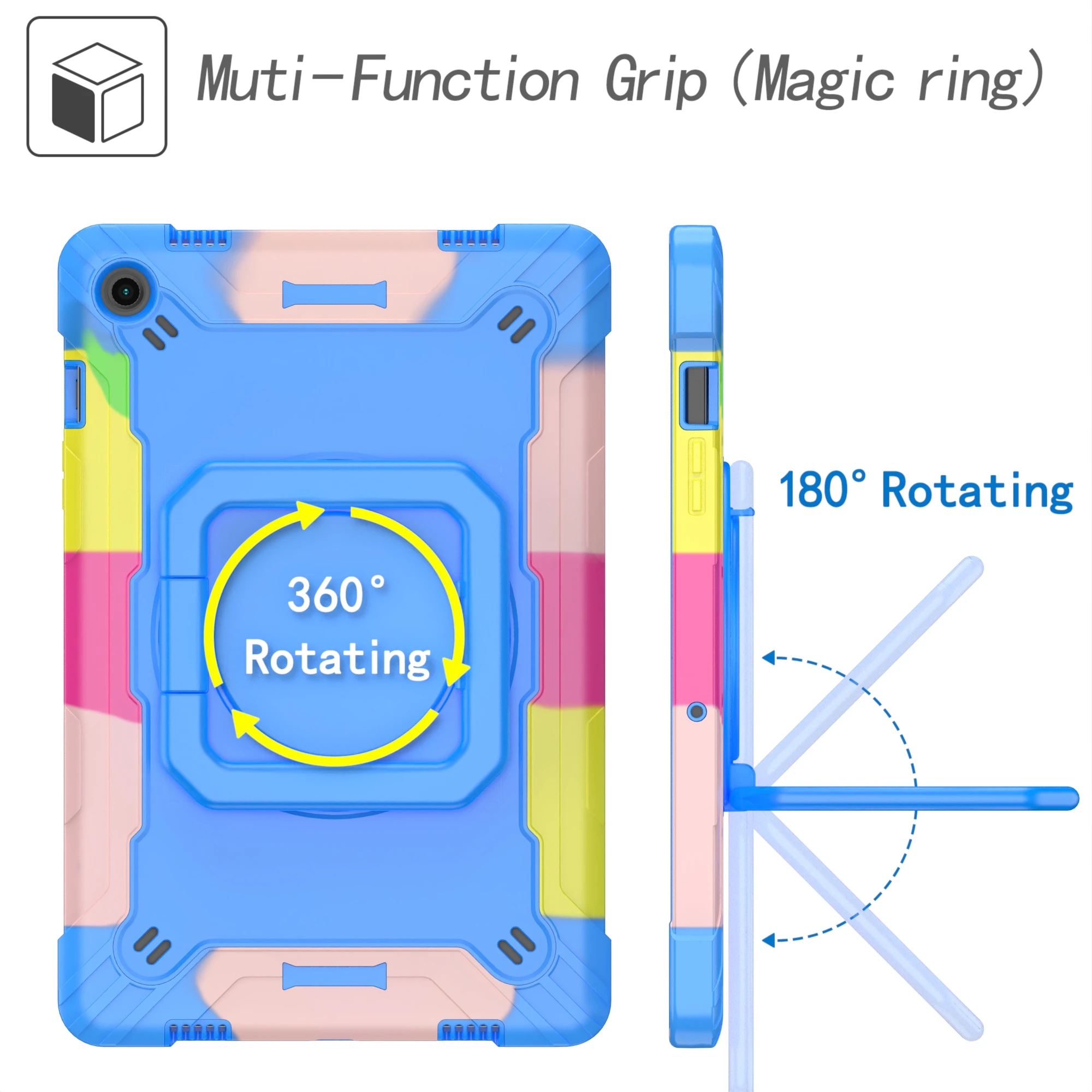 Kids Tablet Case with 360° Rotating Stand and Protective Shell