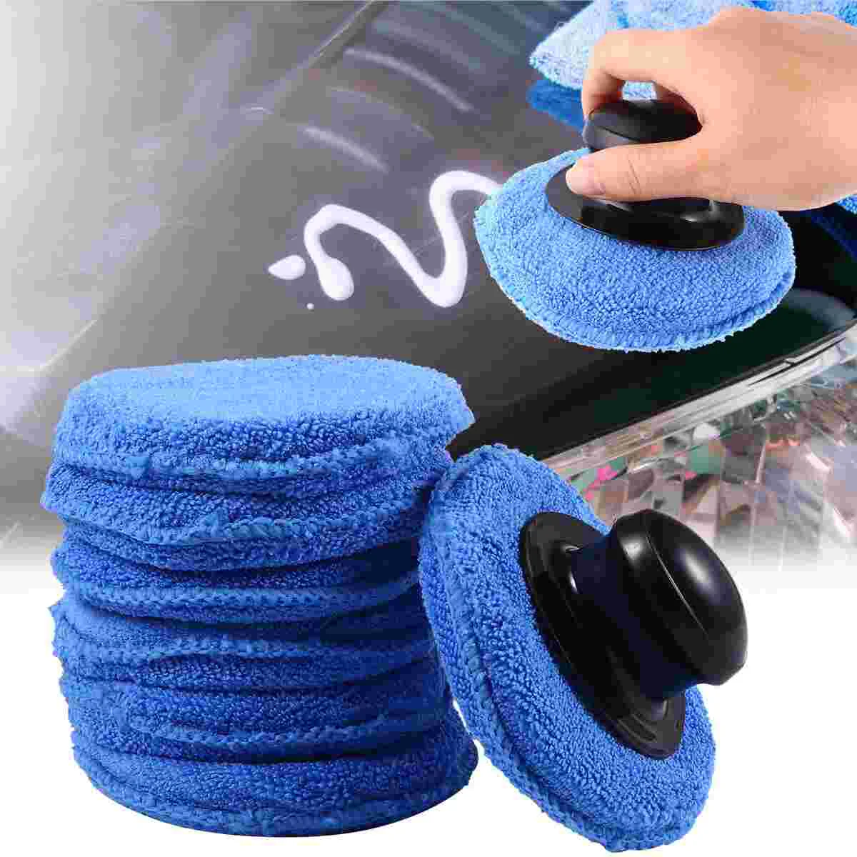 

8 Pcs Polishing and Waxing Sponges Car Washing Kit Pad Tool Applicator Cloth Wiper