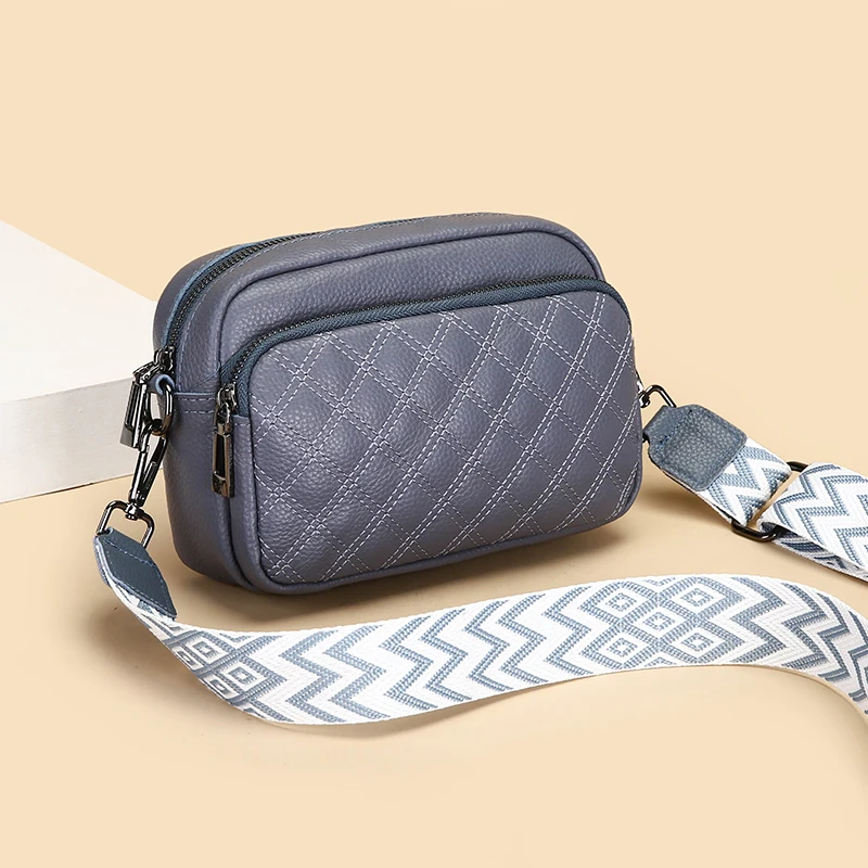 Genuine Leather Crossbody Bag - Front