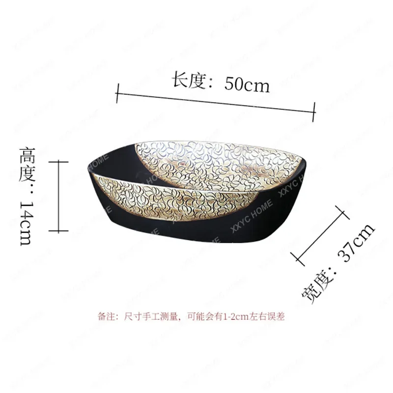 

Simple Ceramic Table Oval Inter-Platform Bathroom Basin