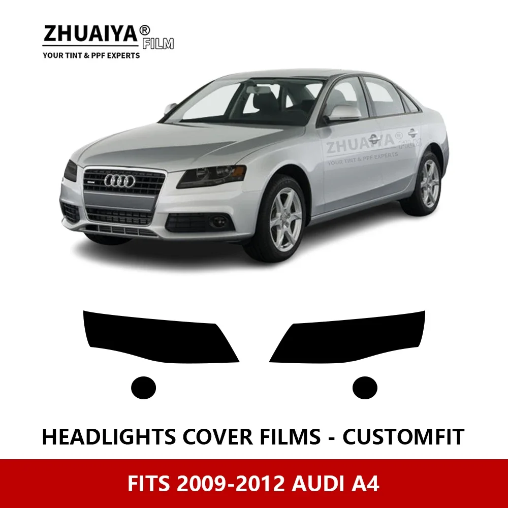 

Для AUDI A4 2009-2012 Автомобильная внешняя фара против царапин PPF предварительно отрезанная Защитная пленка для ремонта автомобильные наклейки аксессуары