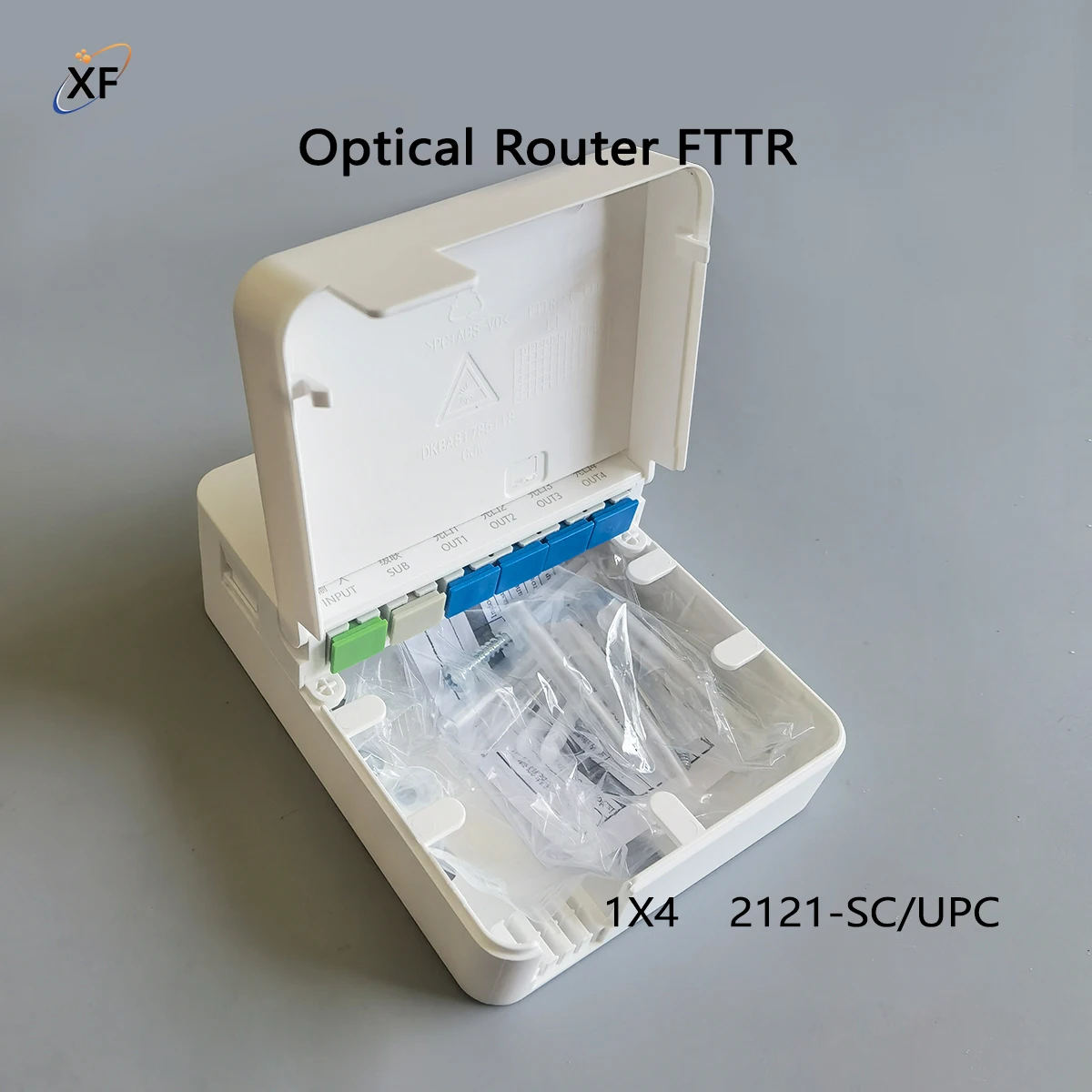 1x4 2121-5U SC/UPC FTTR Fiber Splitter Distribution Unit Fiber Optic Splitter Optic Terminal Box Panel Physics Optical Box