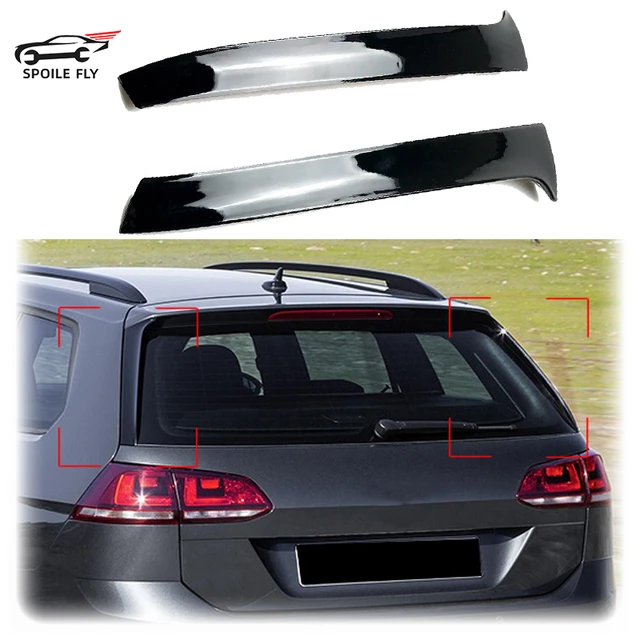 2pcs 2014 To 2018 For Volkswagen Golf 7 R Variant Wagen Rear Window Side  Spoiler By Gloss Black Carbon Fiber Hihg Quality ABS - AliExpress