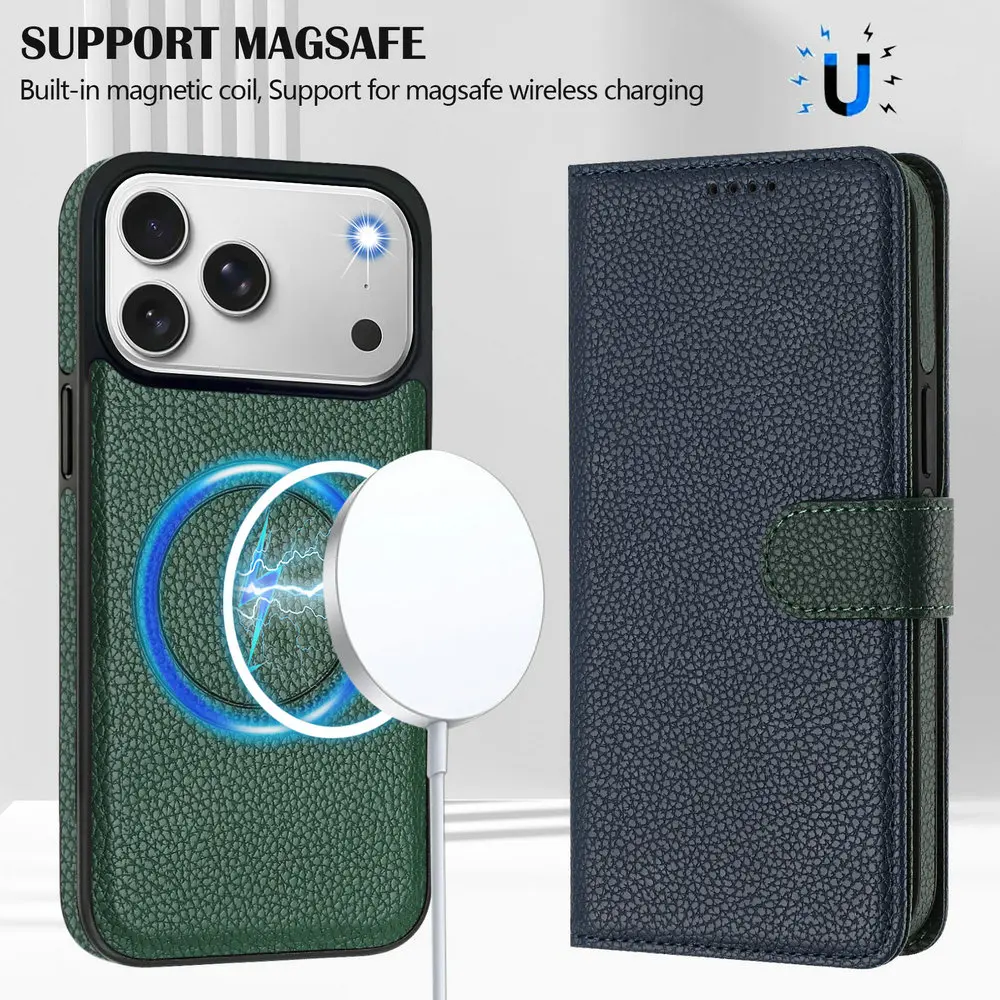 2-in-1 Detachable Leather Wallet Case with RFID Protection