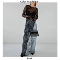 Evening Party Dress Lace Dress High Street Style Black Black Lace Dress Brand New Condition Fashion All-match Dress - Image 6