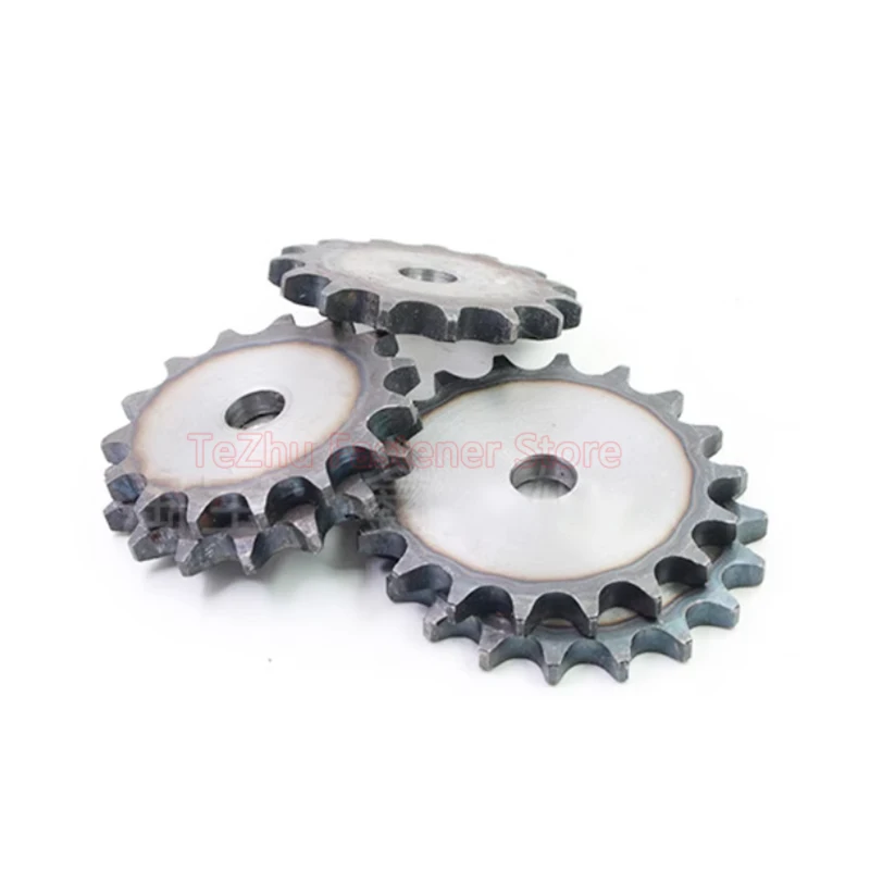 1pcs 26-50 Teeth Process Hole 06B Chain Drive Flat Sprocket Roller Chain Gear Pitch 9.525mm A3 Steel Industrial Sprocket Wheel