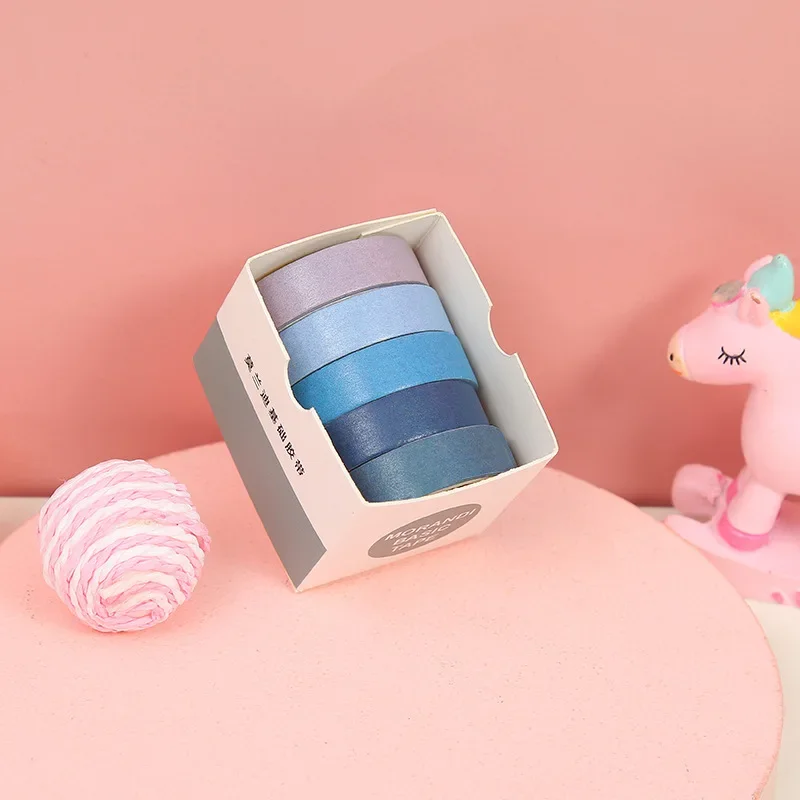 Washi Tape Decoration Tape Decorative Tape Adhesive Tapes Adhesive Tape Masking Tape Morandi Masking Washi Tape Vintage Starry Diary Art Decorative Adhesive Tape Diy Scrapbooking Sticker Label Stationery 5pcs