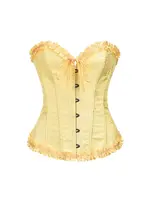 Retro Court Sle Lace Trim Tummy Control apewear Strapl Vest Women's  Knot Fibone Waist Cincher Top