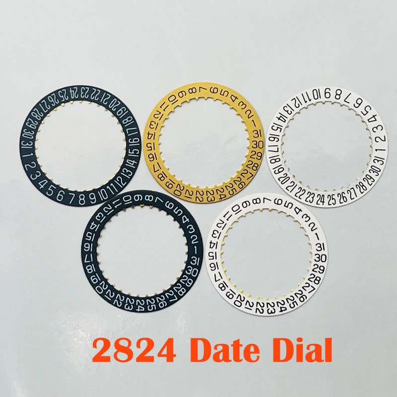 Black Date Wheel Dial for Automatic Mechanical Movement with 3.0 Crown and Versatile Day Date Display Options