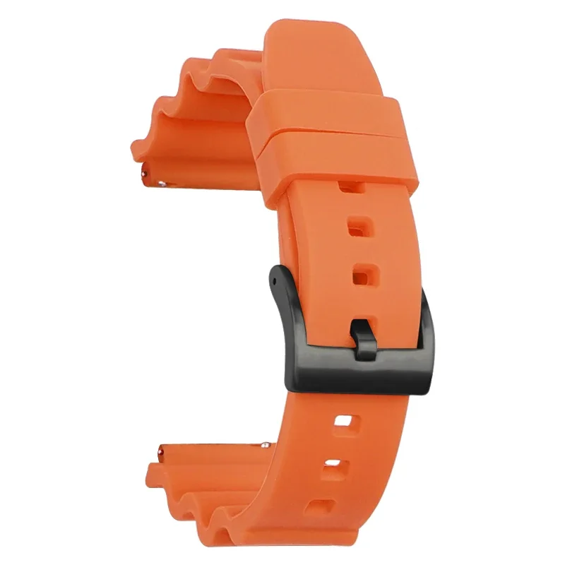 Waterproof Silicone Rubber Diving Strap for Men's Sport Watches with Quick Release (20mm & 22mm)