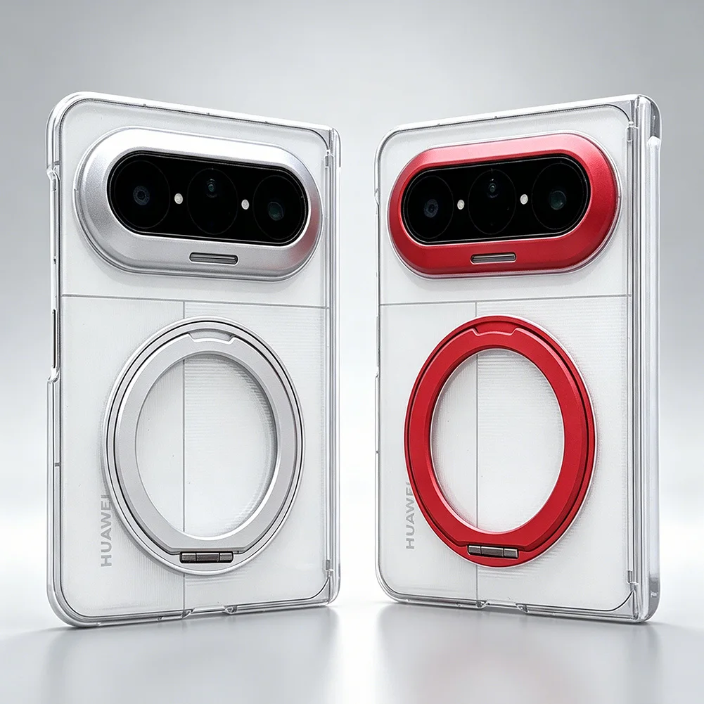 Custodia trasparente per huawei pura x max con supporto anello_voghion.com