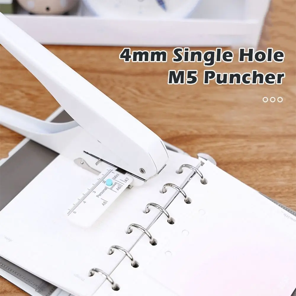 4mm 싱글 홀 펀처 단일 홀 DIY 공예 종이 펀처 노동 절약형 루즈리프 바인딩 도구 홀 펀치 머신 바인더