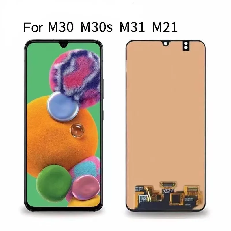 

OLED дисплей без рамки для Samsung Galaxy M21 M31 M30 M30s, ЖК-экран с сенсорным дигитайзером для Samsung M215, M315, M305, M307, ЖК-дисплей