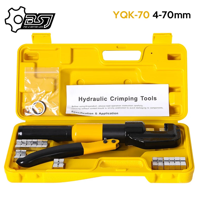 Hydraulic Crimping Tool Cable Lug Crimper Plier Hydraulic Compression Tool YQK-70 4-70mm 2 Pressure 5-6T ES and RU warehouse