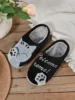 2024 New Arrival Women's Cartoon Lucky Cat Couple Slippers With For Autumn And Winter, Indoor Warm Home Shoes 5