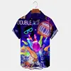 Hawaiian Bowling Men's Shirt Unique Floral 3D Print Summer Lapels Short Sleeves Oversized Unisex Fashion Sweatshirt Streetwear 1