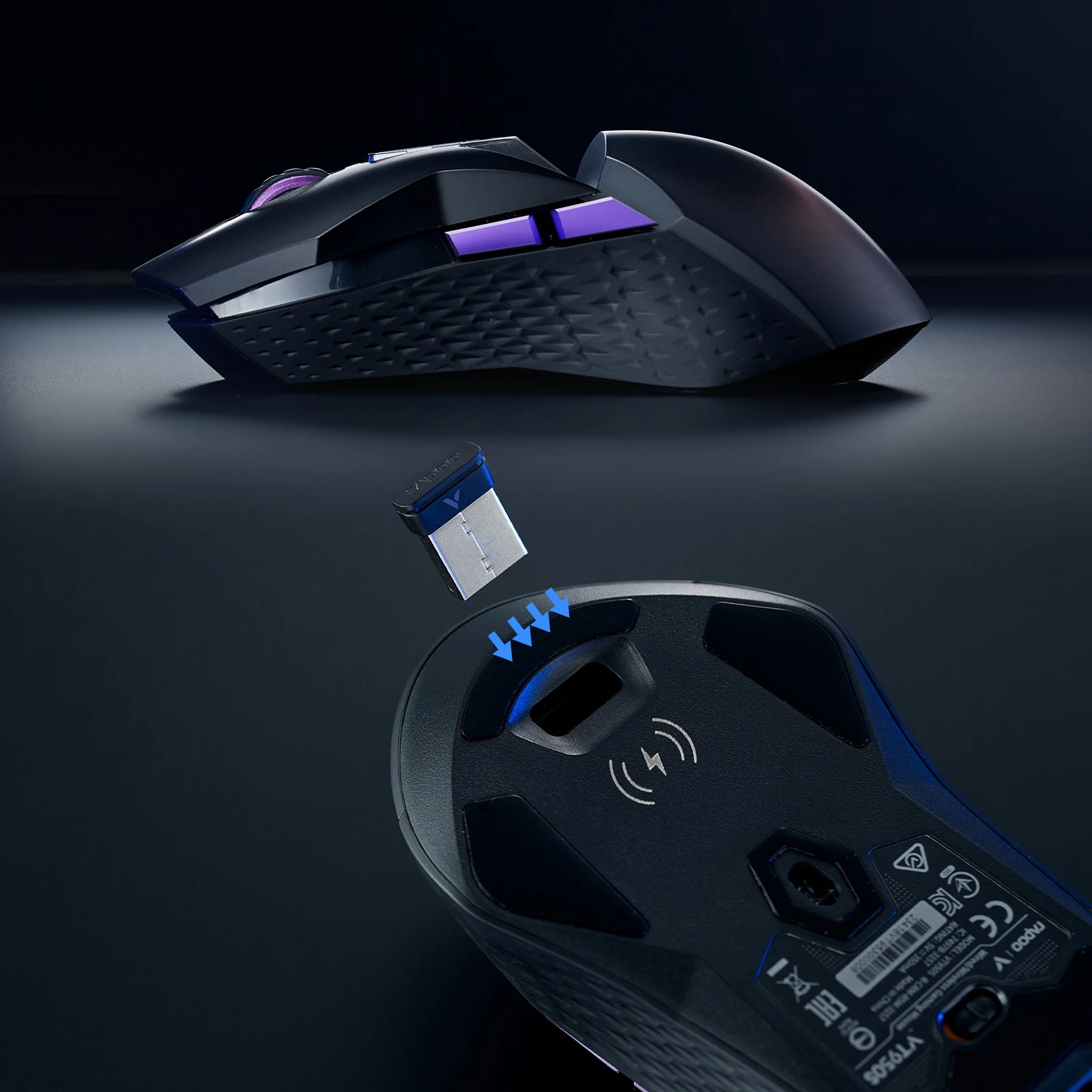 de jeu optique ergonomique sans ug capteur prise en charge de la charge sans fil qi