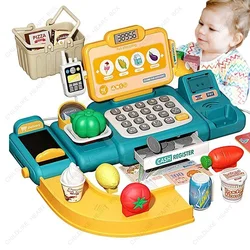 Simulation Supermarket Cash Register Game Toy Electronic Pretend Play House s Puzzle Weighing Machine Transmitter Kids