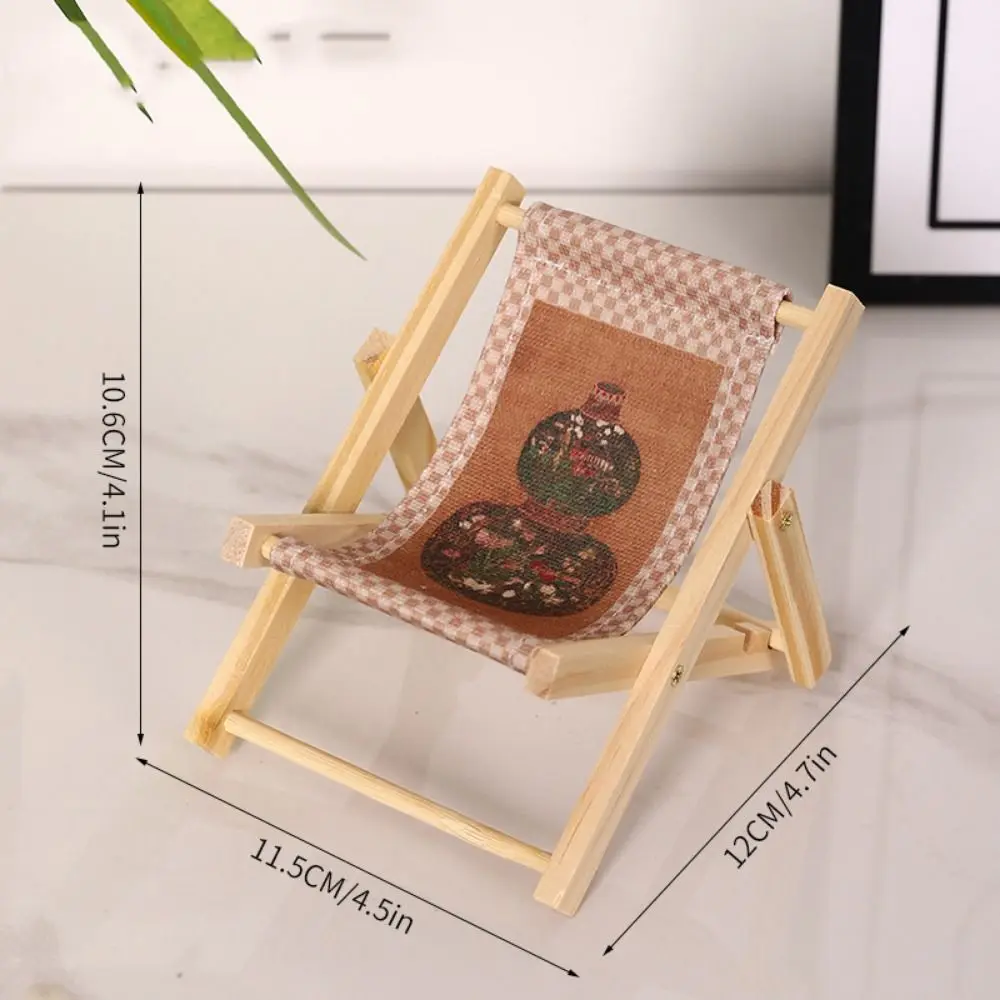 High Quality Mini 1/12 Dollhouse Chair Multistyles Wood Foldable Deck Chair Beach Chairs House Furniture Accessories