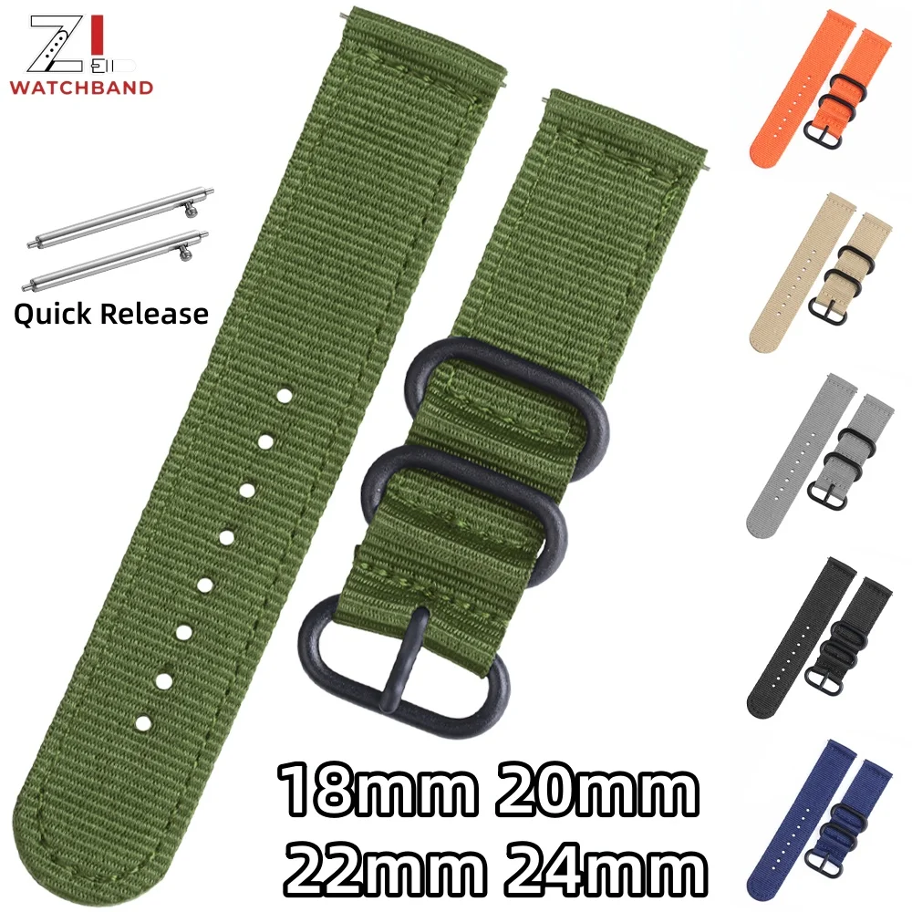 Universal Quick Release Woven Nylon Watch Strap Bracelet