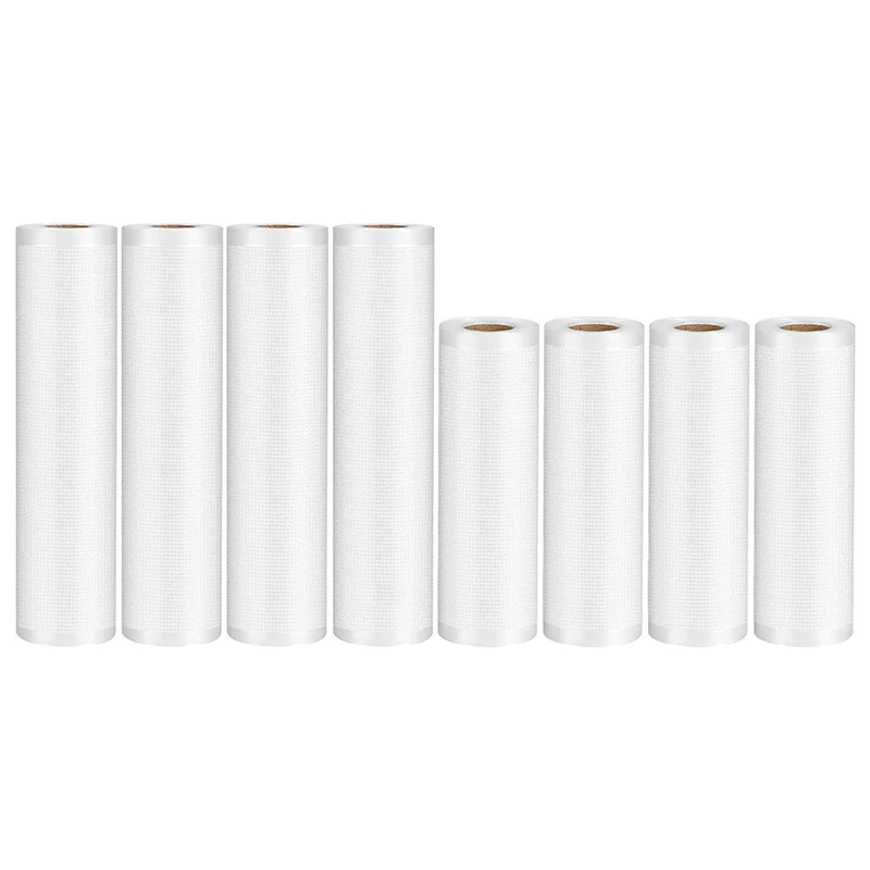 

Пакеты для вакуумного упаковщика, 8 рулонов пакетов, 8 х16,5 дюймов, 4 рулона 11 х16,5 дюймов, для хранения продуктов