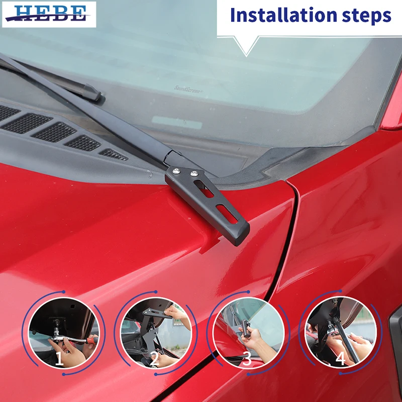 HEBE 아이언 후드 라이트 브래킷 랙 포드 F150 2021 2022 2023 2024 2025용 외부 액세서리