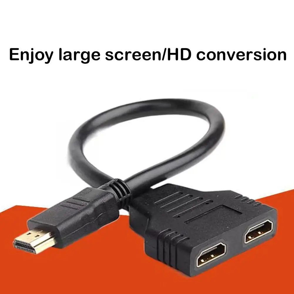4K HDMI 스플리터 1입력 2출력 2.0 어댑터 케이블 남성용 듀얼 여성용 Y 스플리터 노트북 TV 모니터 Xbox UHD 1080P용