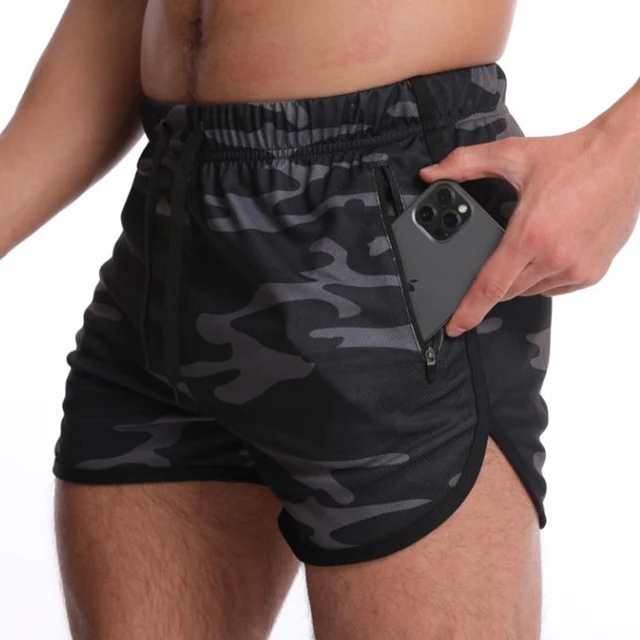 Running Shorts Gym Men Fitness Quick Dry Slim Fit Casual Beach Light Sports Shorts Male Basketball Training Jogger Short Pants Camo