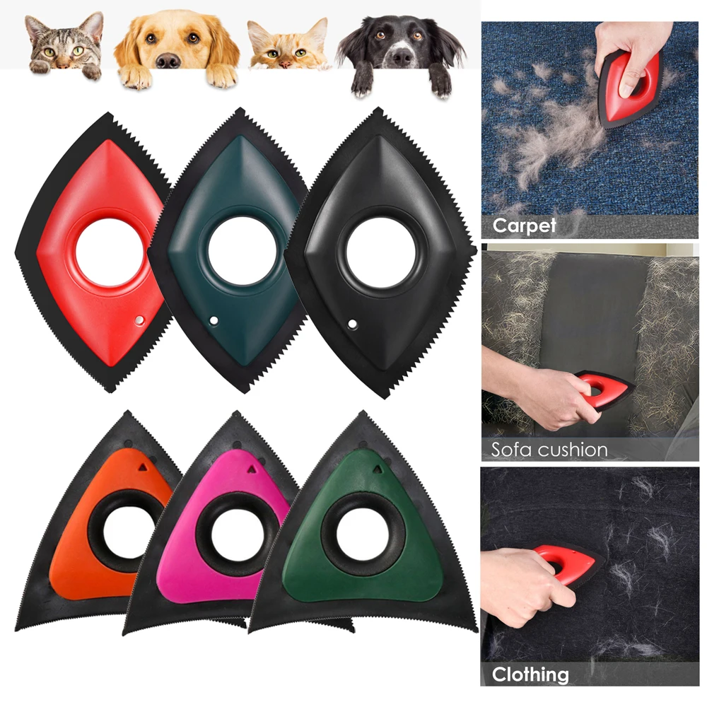 Pet Hair Remover Brush Silicone Cat Dog Fur Cleaning Device Carpet Sofa Car Detail Scraper