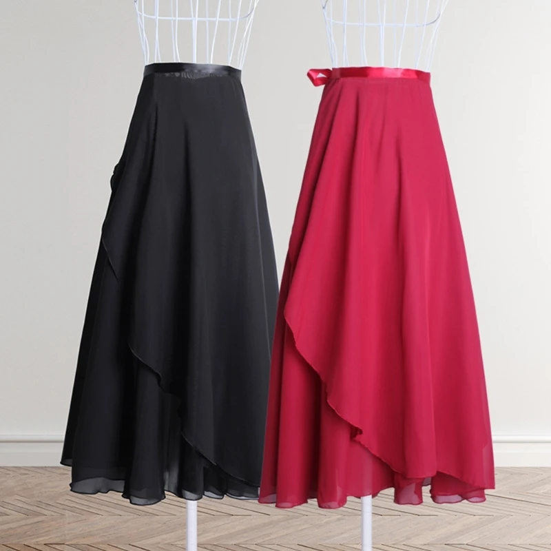Jupe De Danse En Mousseline - Taille Élastique Pour Ballet, Gymnastique, Enfants/Adultes