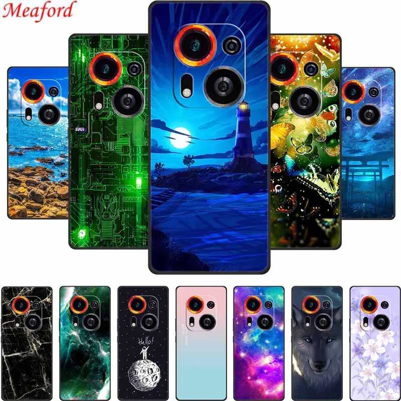 Funda Per Tecno Phantom X2 Pro Custodia Per Telefono Fashion Marble Black Soft Cover Posteriore In Silicone Per Tecno Phantom X2 Pro Case Coque