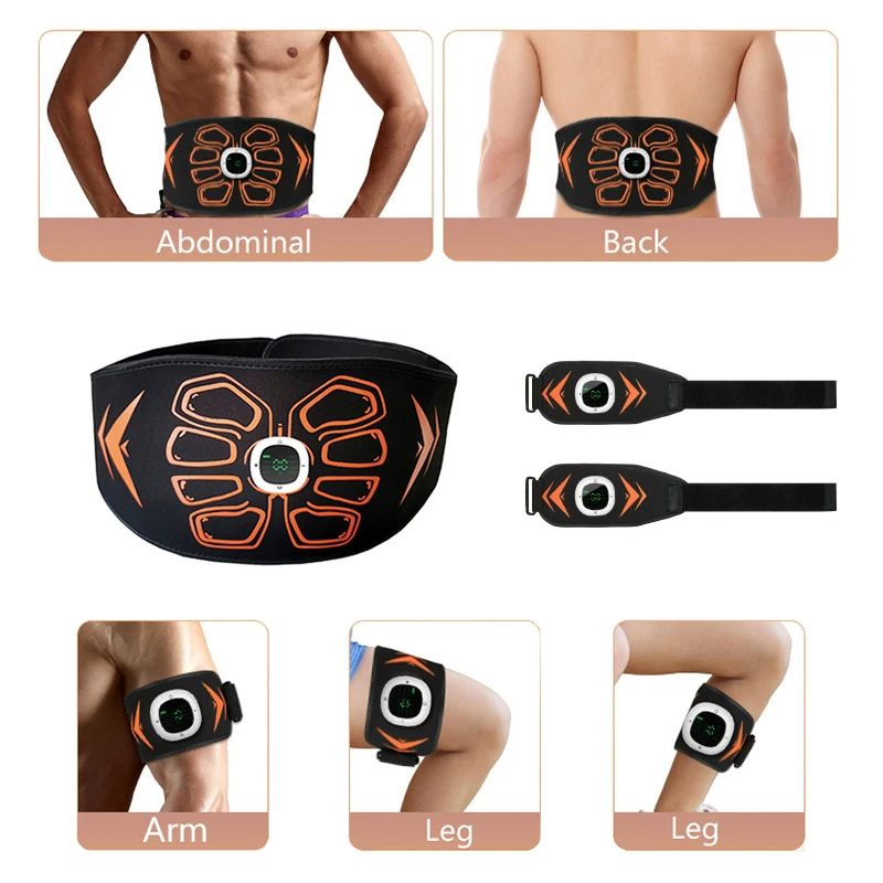 EMS Muscle Stimulator Abdominal Toning Belt Muscle TonerSmart Arm Leg Ab Trainer Waist Massager Weight Loss Fitness Equiment