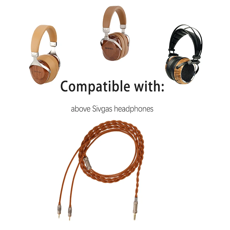 SIVGA Dual 2.5mm to 4.4mm Replacement Audio Cable for