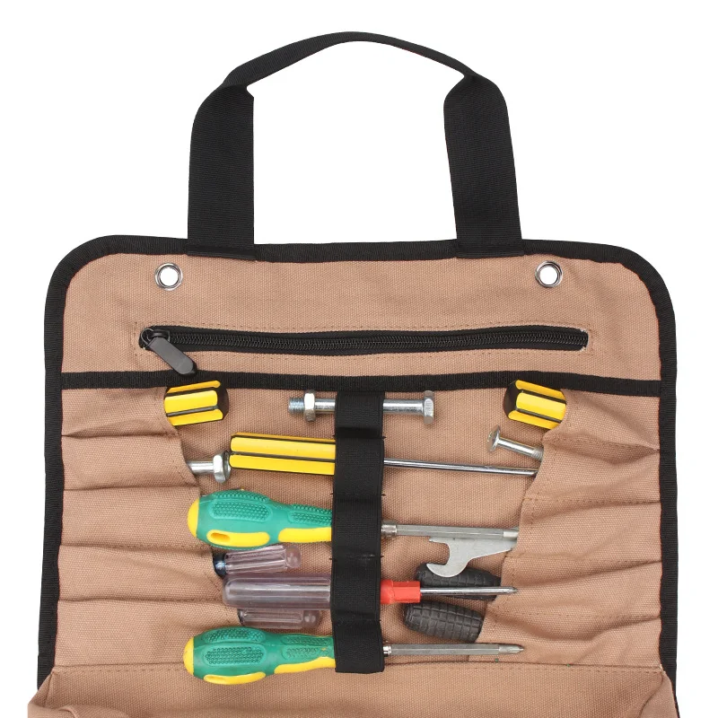 Multi-Purpose Tool Bag High Quality Professional Multi Pocket Hardware Tools Pouch Roll UP Portable Small Tools Organizer Bag 6
