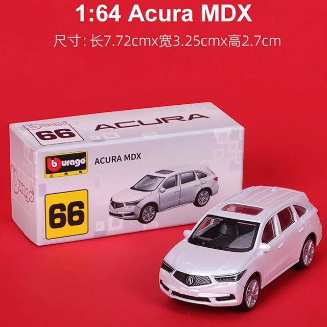 Bburago1:64 1967 Ford Mustang Multiple Model Small Collection Car Alloy Model Toy Gift Scene Decoration Classic and Exquisite - 1-64 ACURA MDX