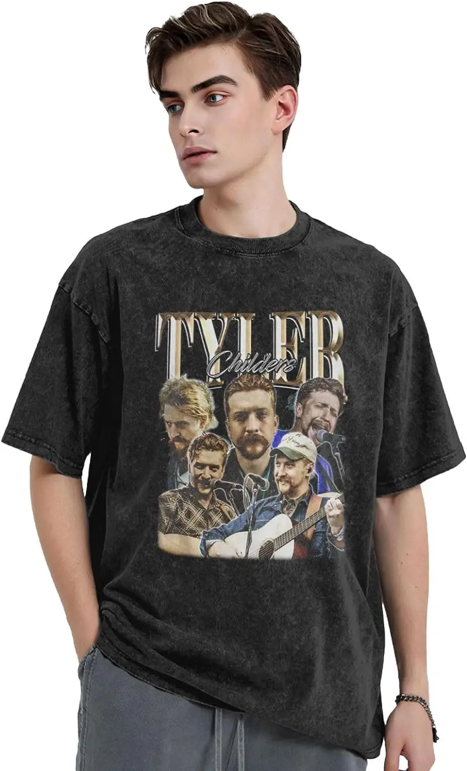 

Mens T Shirt Vintage Print Tee Shirts Summer Cotton Short Sleeve Tops