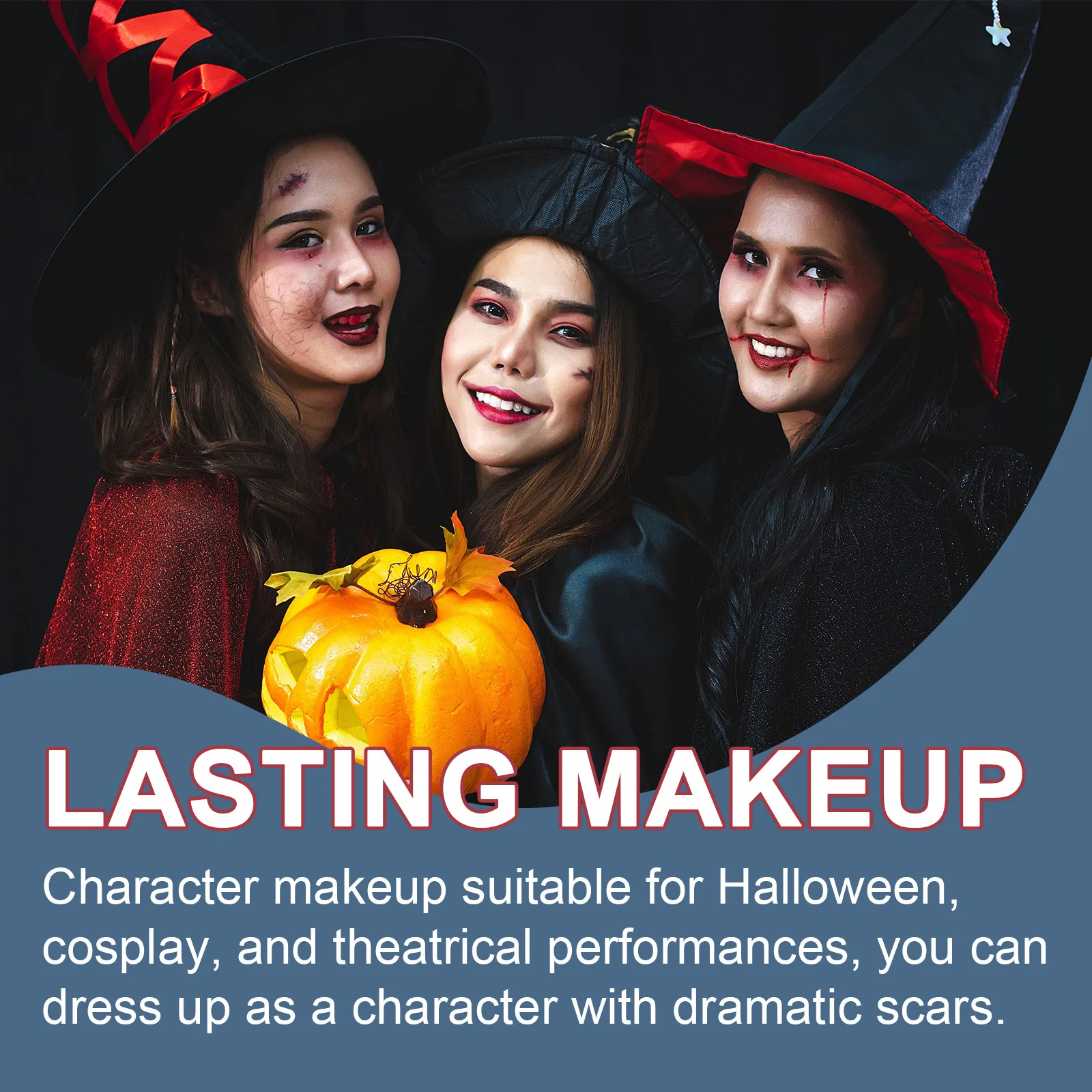 Professional Halloween Makeup Kit Fake Wound Scar Fake Blood Paint Scar Wax Halloween Special Effect Make Up Halloween Cosmetics 3