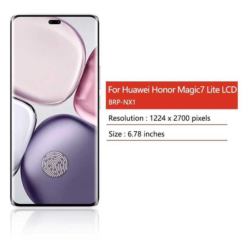 Écran LCD De Remplacement Pour Honor 70 Lite 5G - 6,5 Pouces, Tactile, Assemblage Complet Avec Cadre Noir