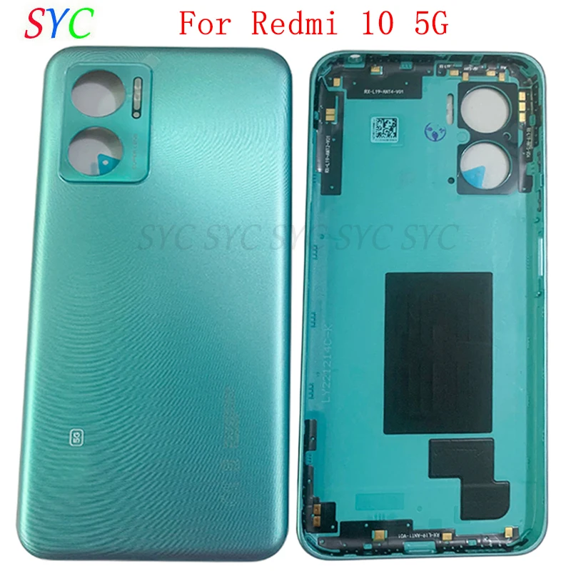 

Задняя крышка батарейного отсека, корпус для Xiaomi Redmi 10, задняя крышка с логотипом, запасные части