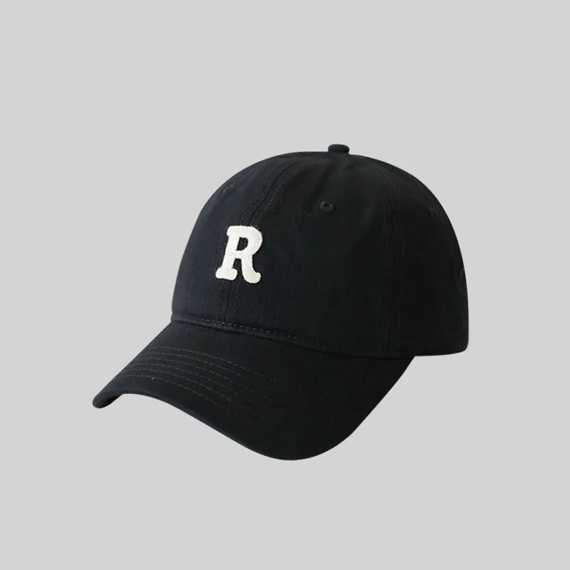 Unisex Große Größe 62 cm Baumwolle Casual Baseball Caps Einfarbig Buchstabe R Outdoor Reiten Kopf Kappe für Herren 4 saison Tragen Hut Männlich – Detail 10
