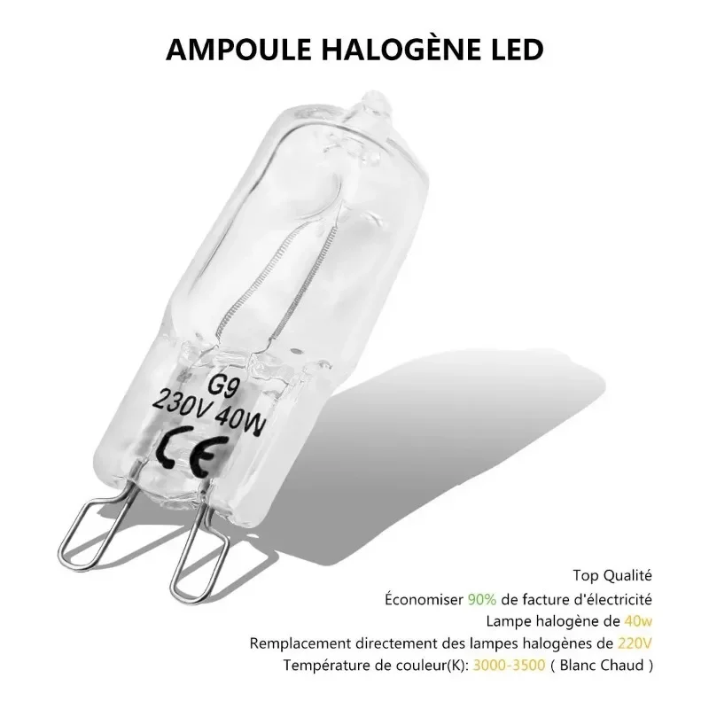 10/2 pz G9 Eco lampadine alogene 220 - 230V 40W lampadine a LED perline inserite lampada di cristallo lampadina alogena lampadine di illuminazione per interni