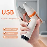Wireless Handheld Power Fan Mini Hair Dryer USB Charging Portable Hair Dryer Household Appliance Dusting Outdoor Inflatable 1