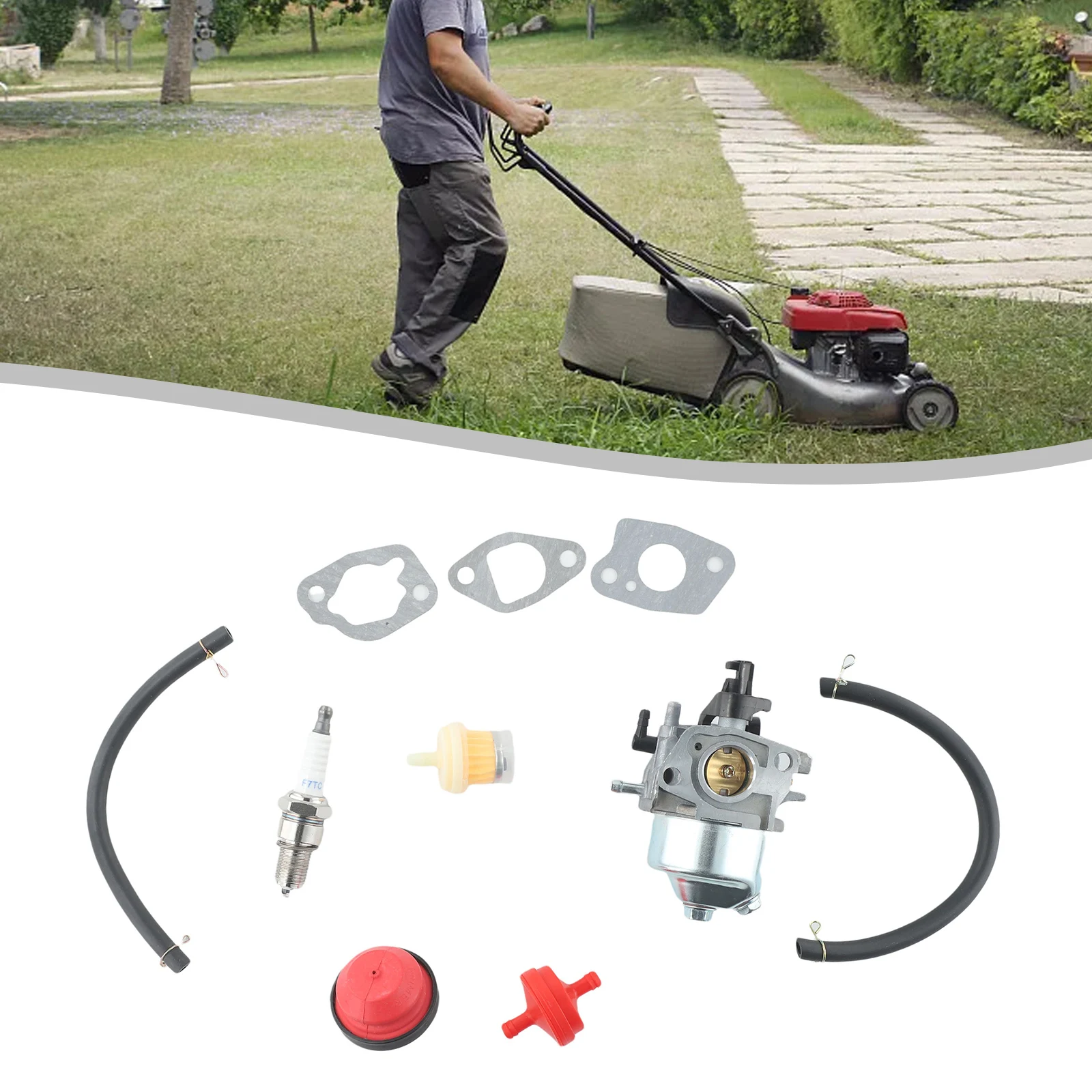 

Совершенно новые уплотнительные прокладки для карбюратора, аксессуары, простота установки для PowerSmart DB2194SR 170cc, хорошо подходит к праймерной лампе