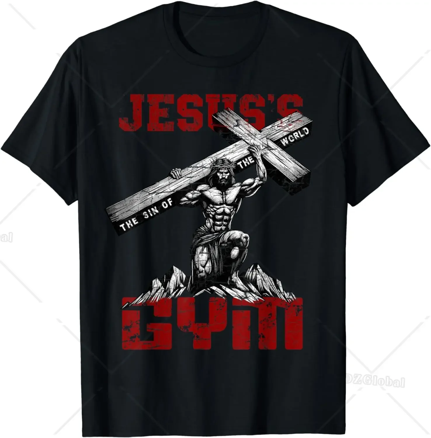 

Christian Workout Tee Jesus's Gym Bodybuilder Motivation T-Shirt Graphic T Shirts Men Clothing Tops Streetwear Ropa Hombre