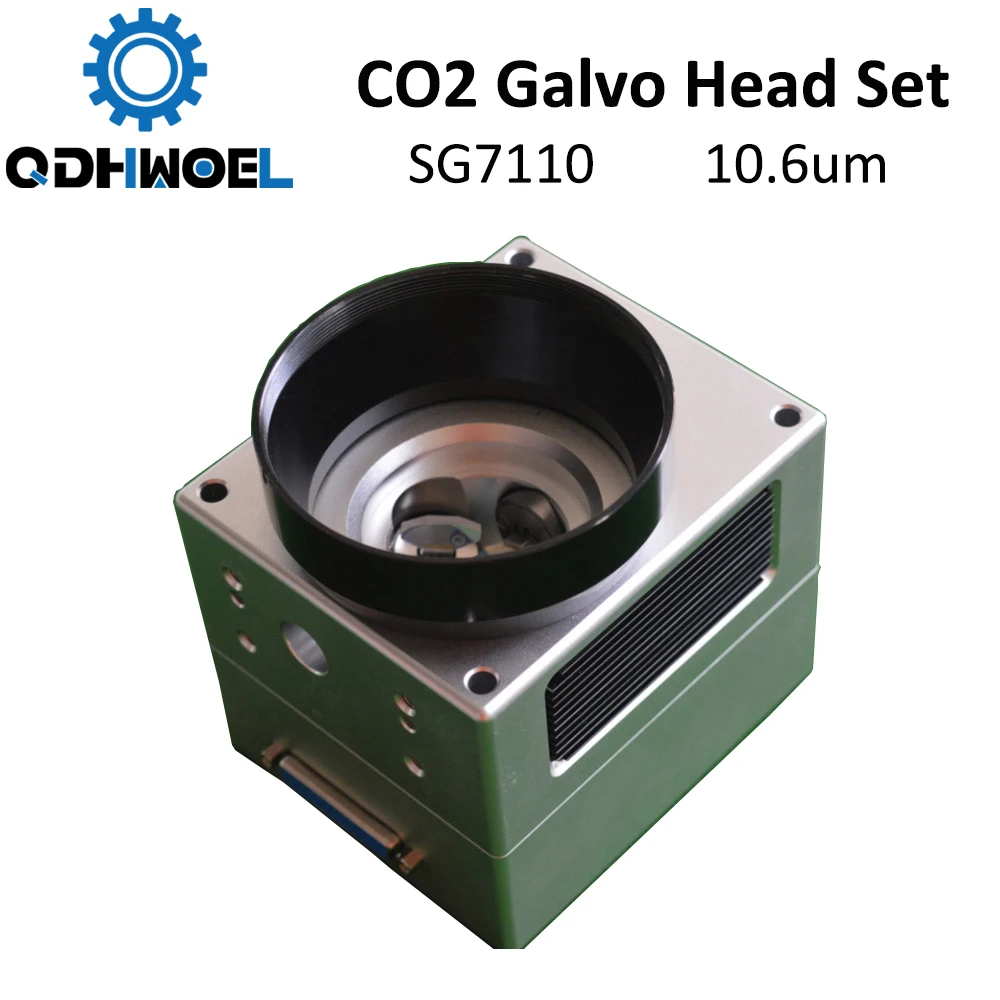 

QDHWOEL 10.6um 10600nm CO2 Laser Scanning Galvo Head SG7110 Input Aperture10mm Galvanometer Scanner with Power Supply Set