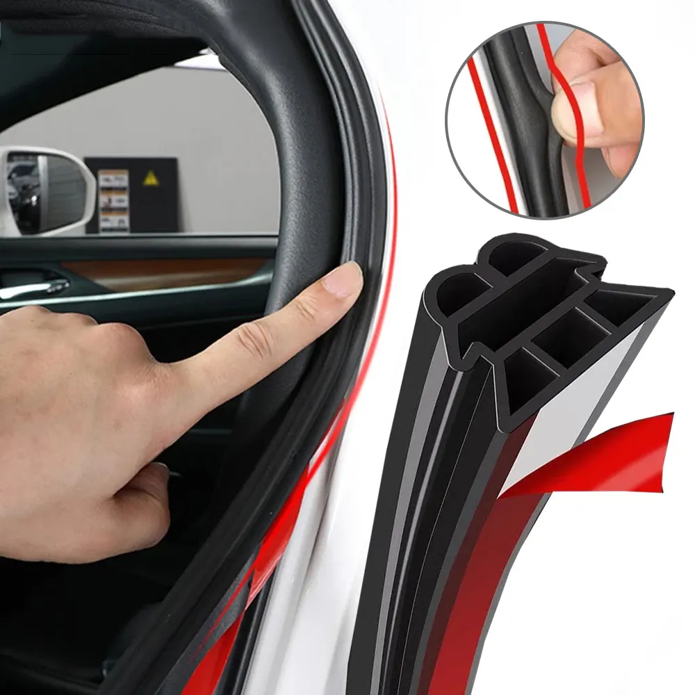 

1Pc 3 Layer 5 Meter Car Trunk Hood Sealant Sound Insulation Strips Car Door Rubber Sealing Strips Universal Car Accessories